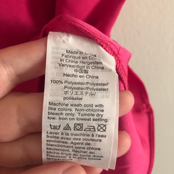 J. Crew Hot Pink Button Down Sleeveless Ruffled Blouse - Picture 5 of 5